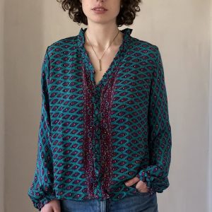 Ruffle Neck Blouse