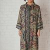 Shirt Dress in Mosaic with Gold