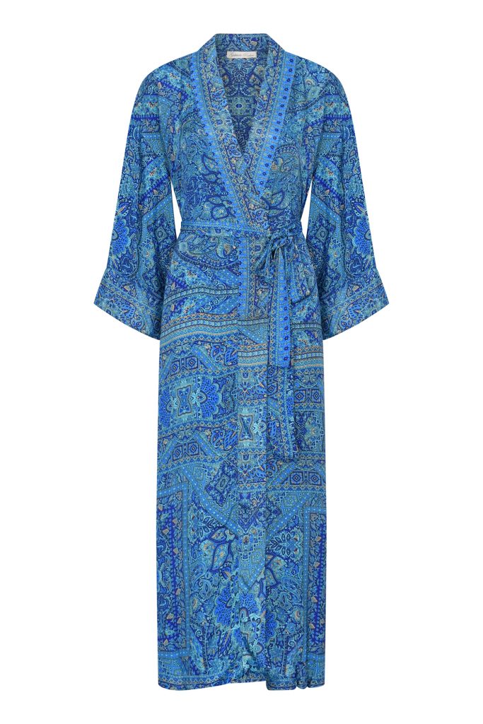 Long kimono moroccan blue