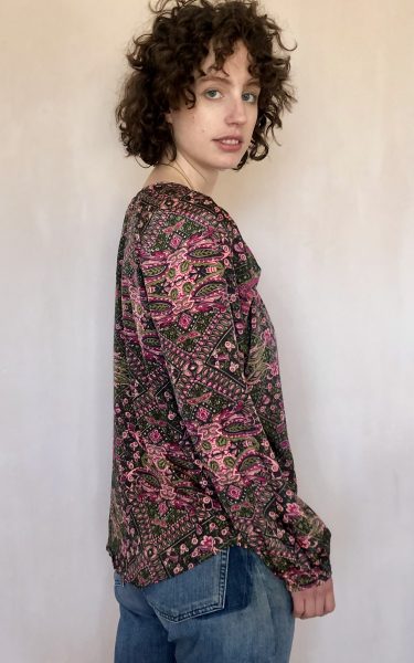 Isabel Tie Top in KK Pink - side