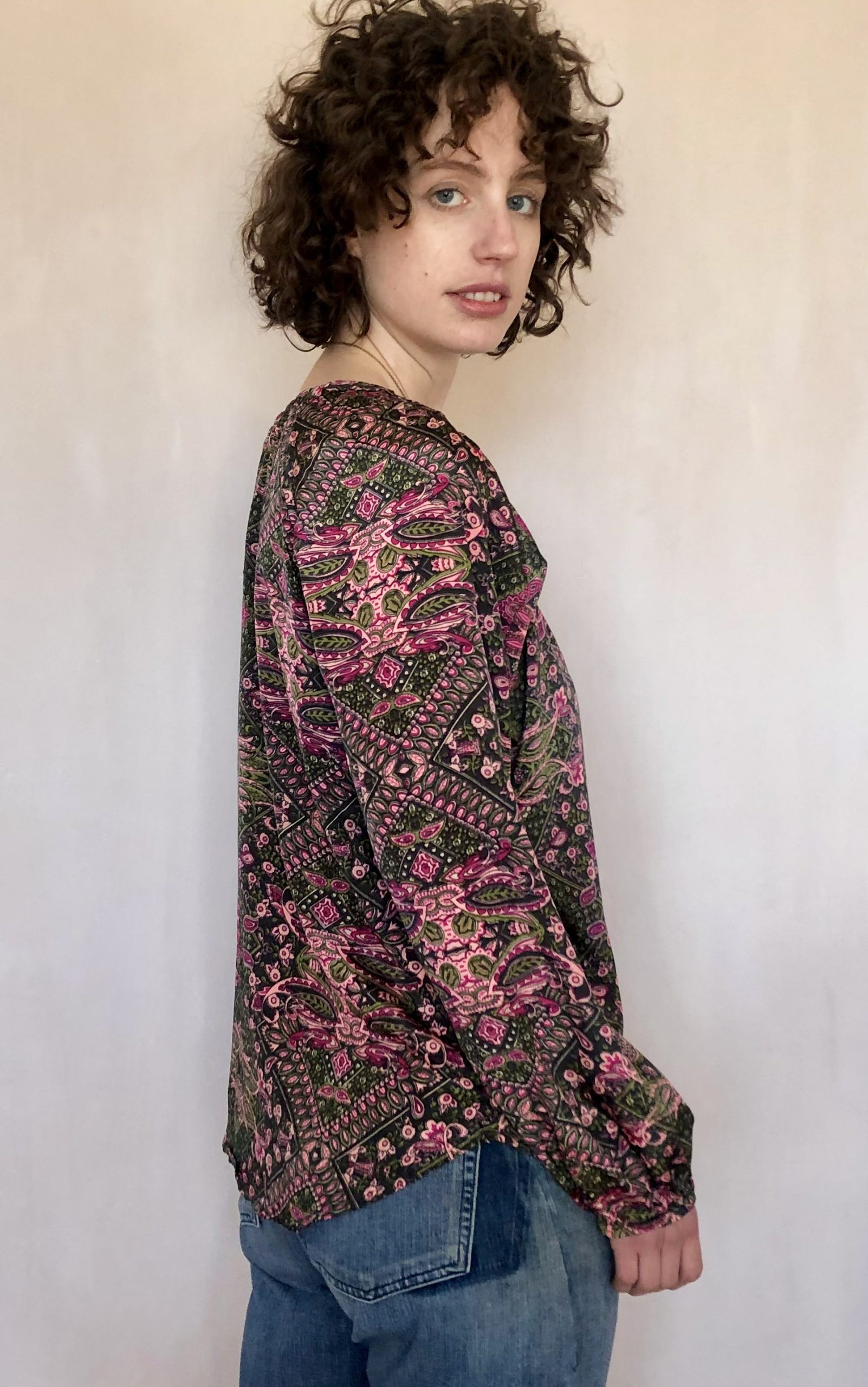 Isabel Tie Top in KK Pink - side