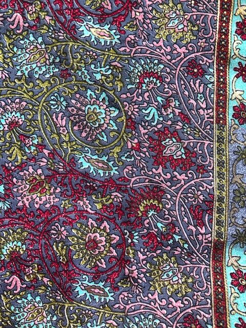 Gold Flower Maroon