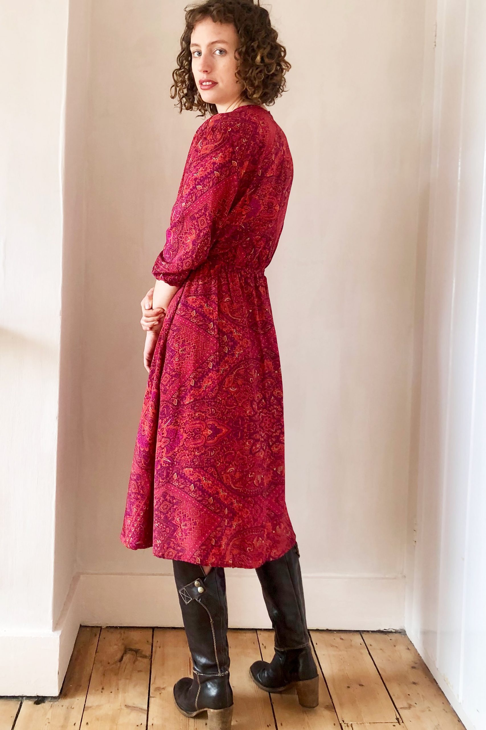 Midi Sasha Dress Moroccan pink