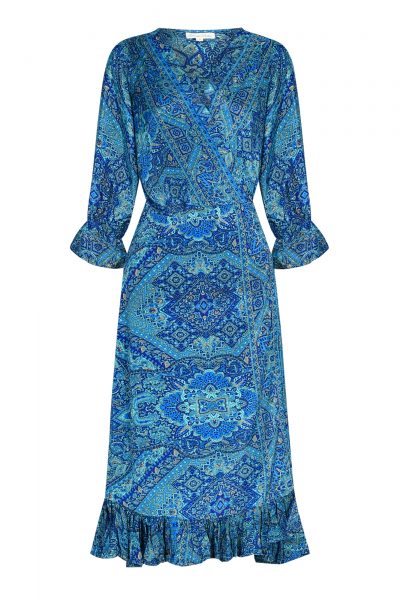 Tea dress in Moroccan blue