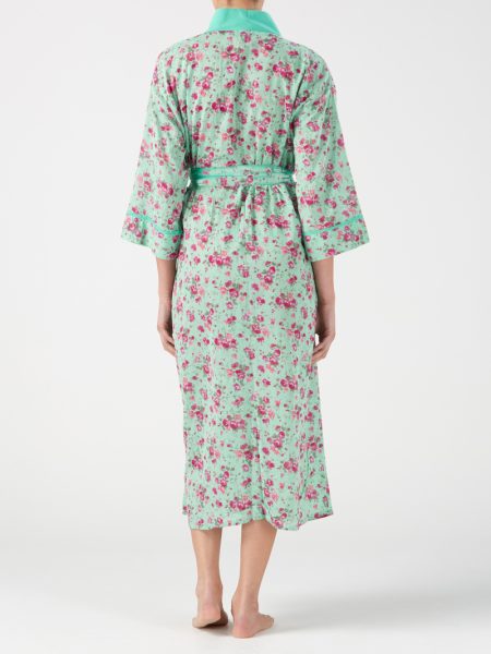 Kimono Rambling Rose Sea Green-back
