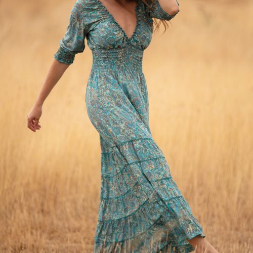 Long Gypsy Dress with Sleeves
