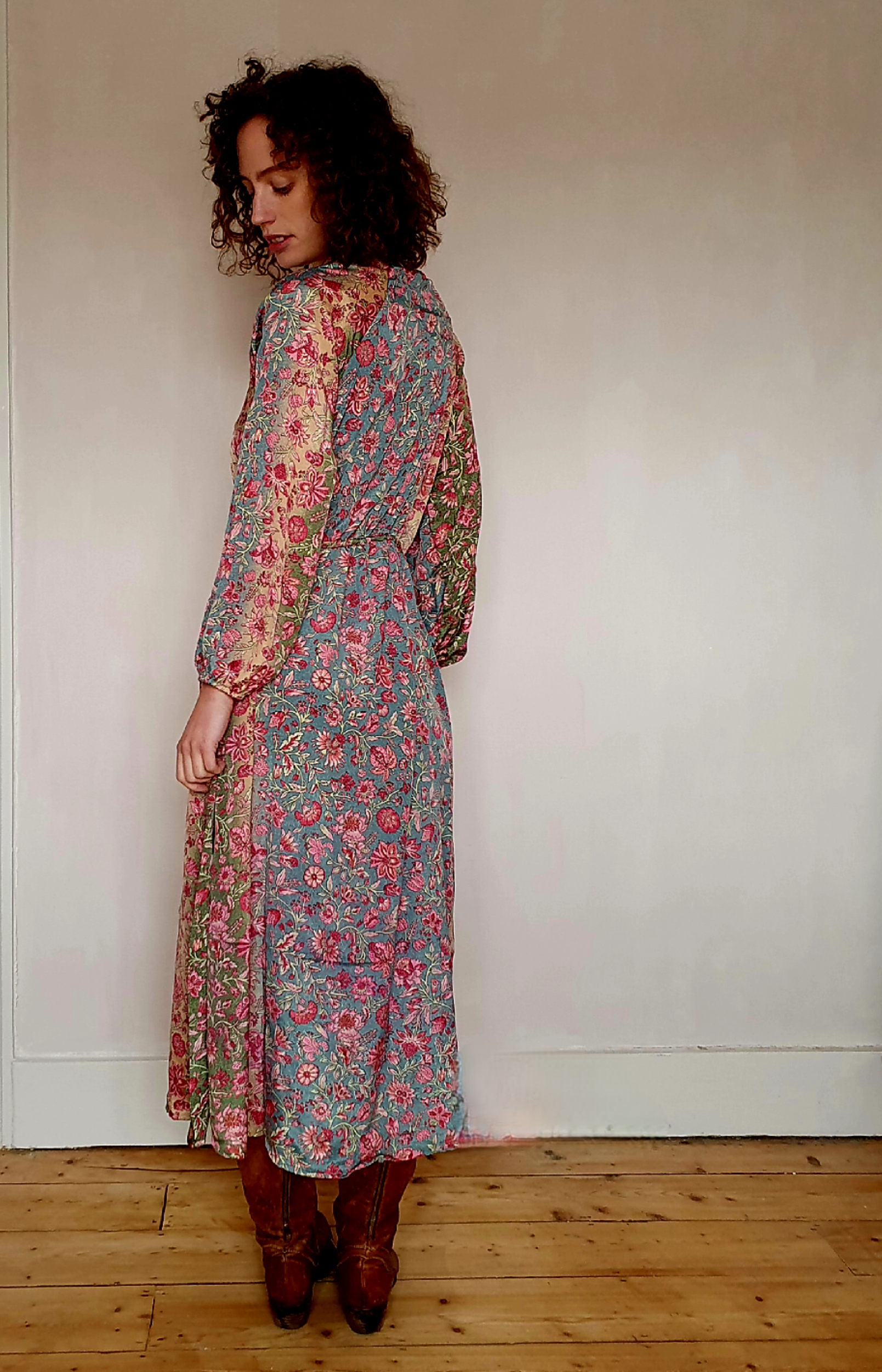 Holly Dress in Wildflower red 3