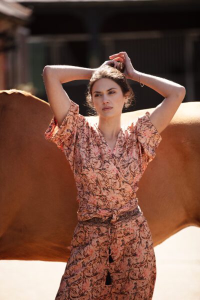 Crossover tie top in Caramel Gold 3