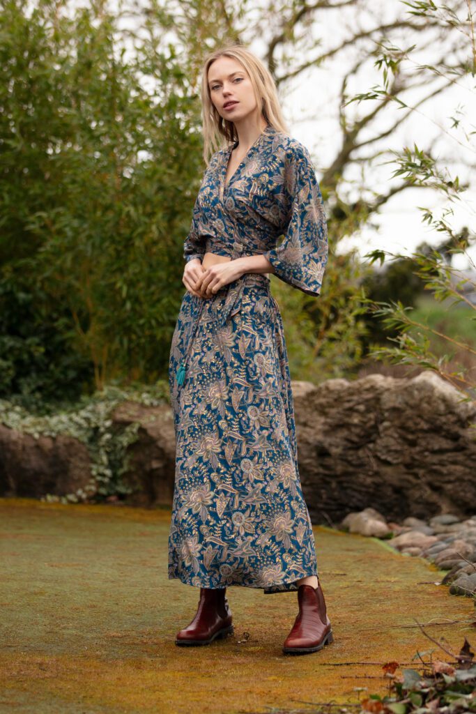 SPRING 2026 - Gabrielle Parker - Palazzo Trousers - Lily Teal Gold - 2213