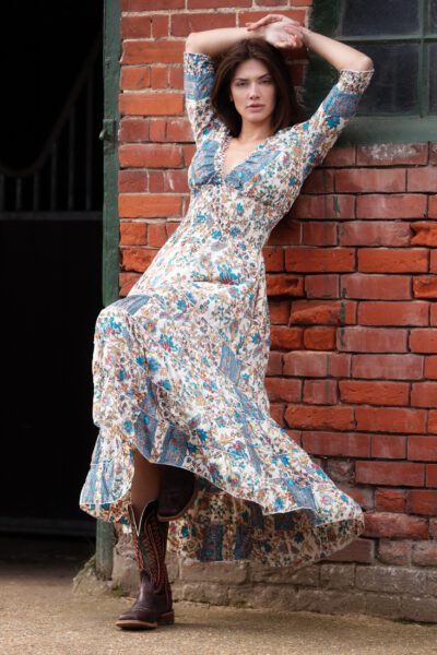 Long Gypsy Dress with Sleeves Gabrielle Parker Clothing Long Gypsy Dress with Sleeves Gabrielle Parker Clothing