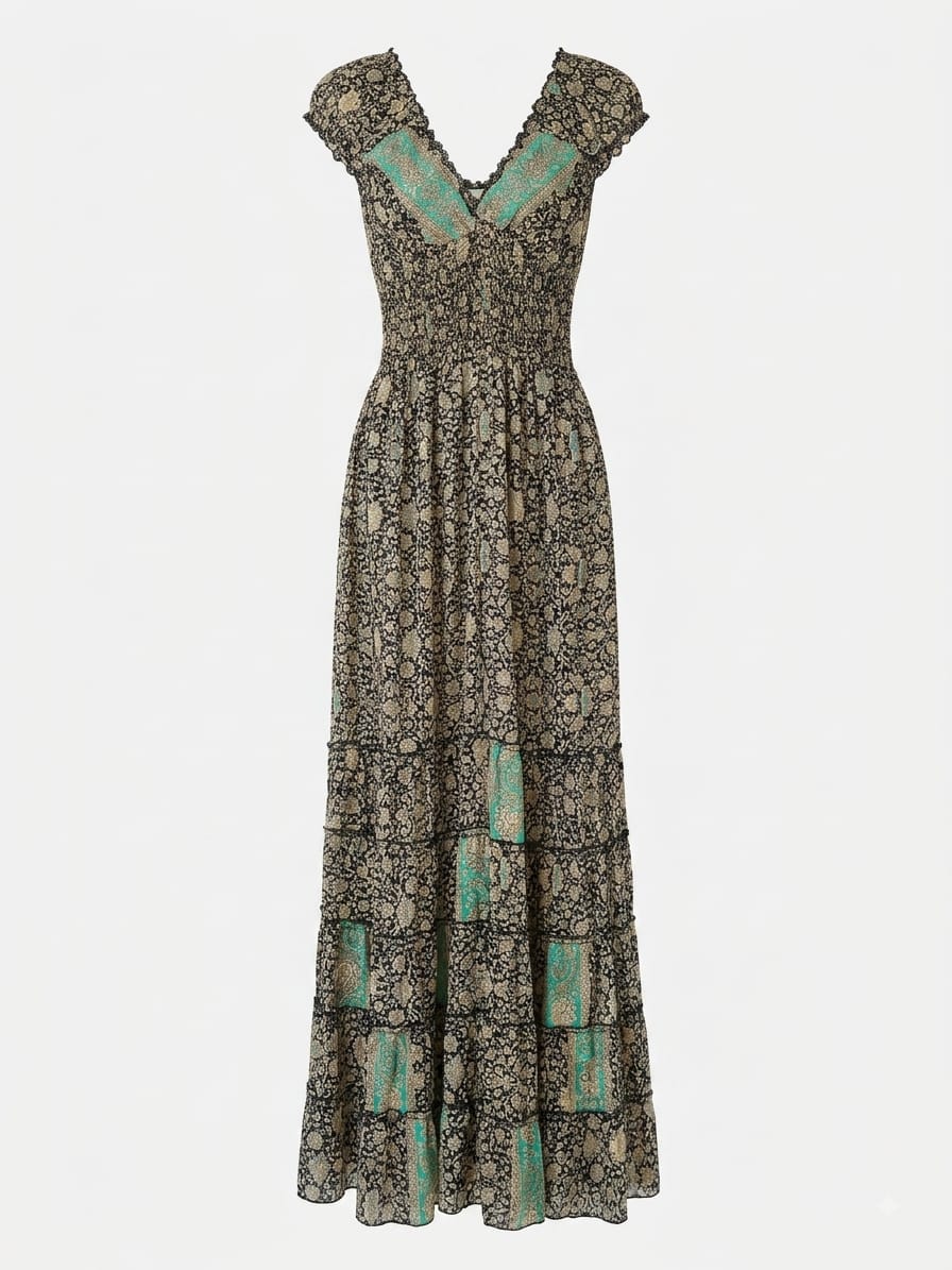 Polysilk Gypsy dress honeysuckle gold