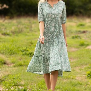 Tiered Button Dress