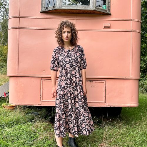 Tiered Button Dress