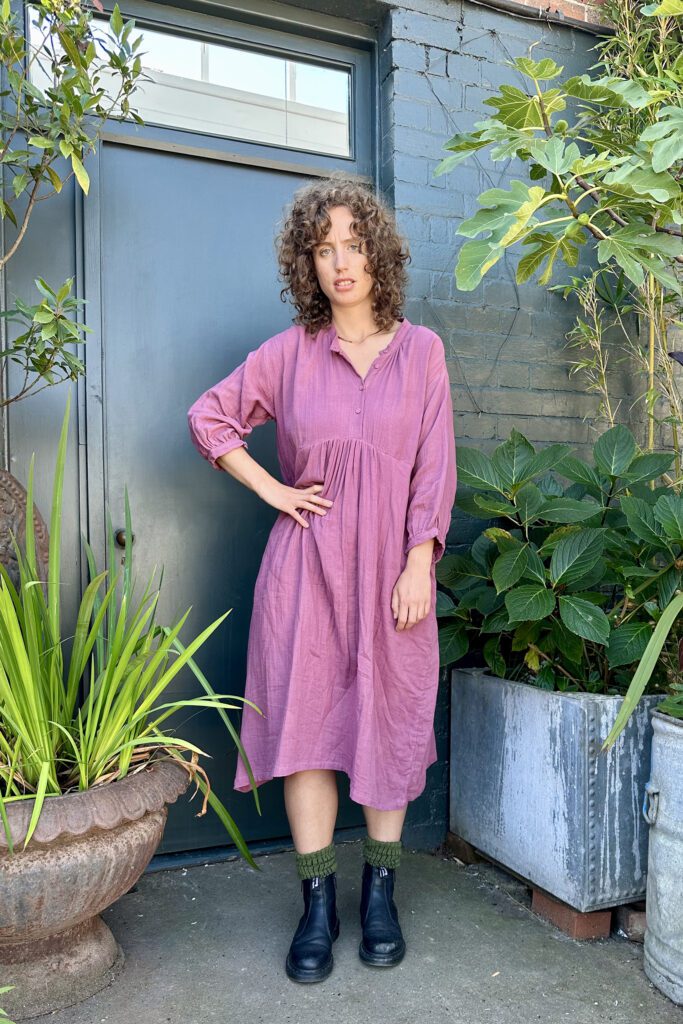 casual midi summer dresses WOMEN'S FLUTTER SHORT DRESS Great Meadows-Vienna NJ The Best Maternity Clothes Color:Lilac Pink