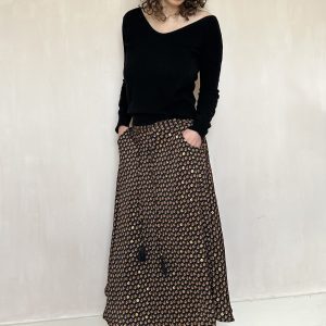 Bias Midi Pocket Skirt
