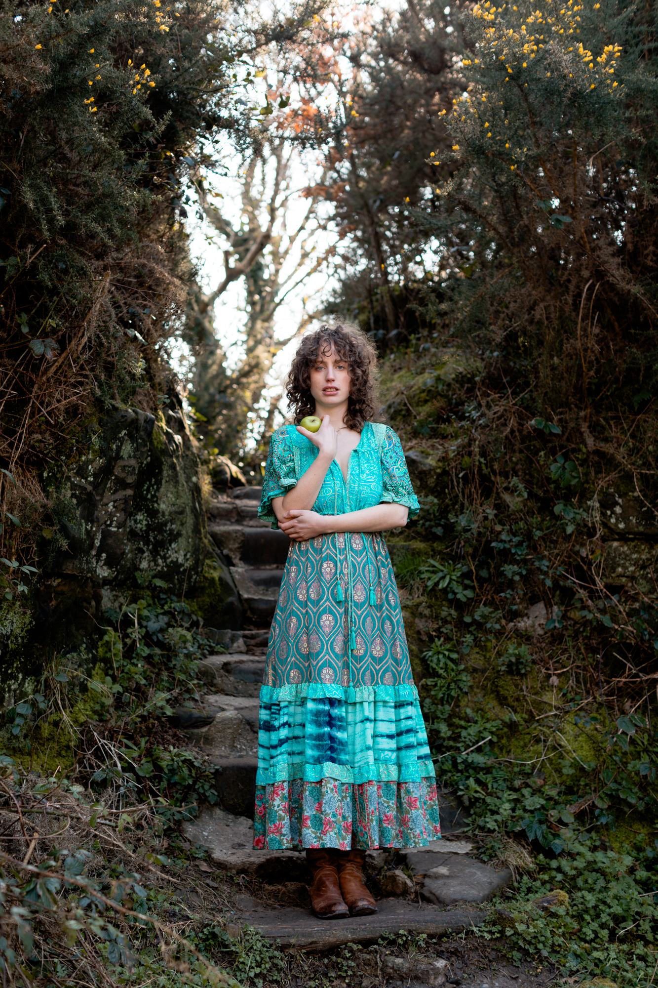 green combo dress Emerald Cocktail Dress with Bow Train