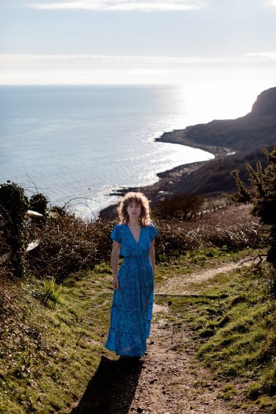 Evie Tiered Dress Cobalt Swirl-45-1