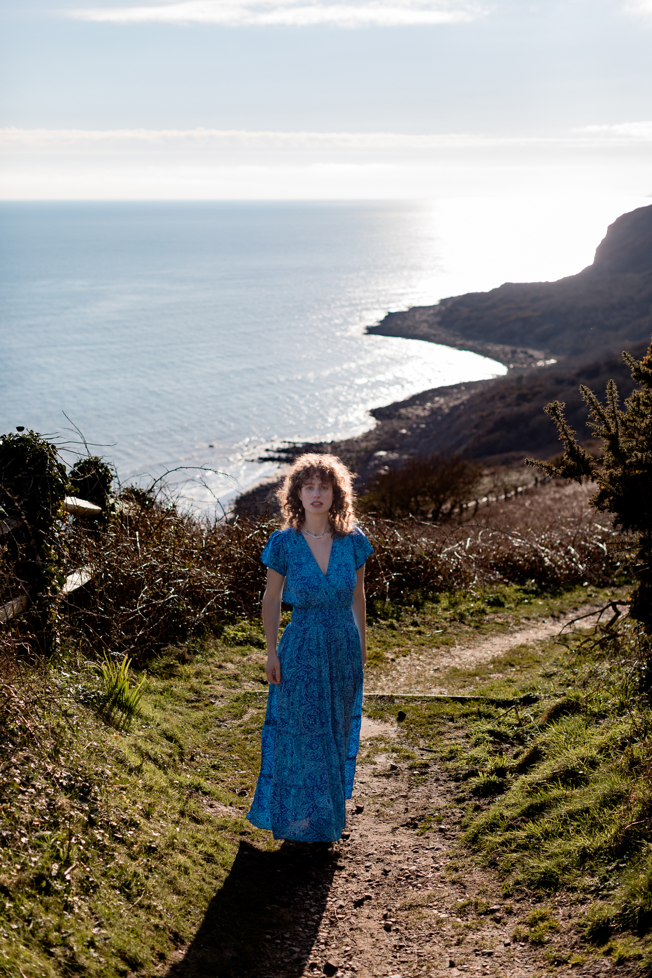 Evie Tiered Dress Cobalt Swirl-45-1