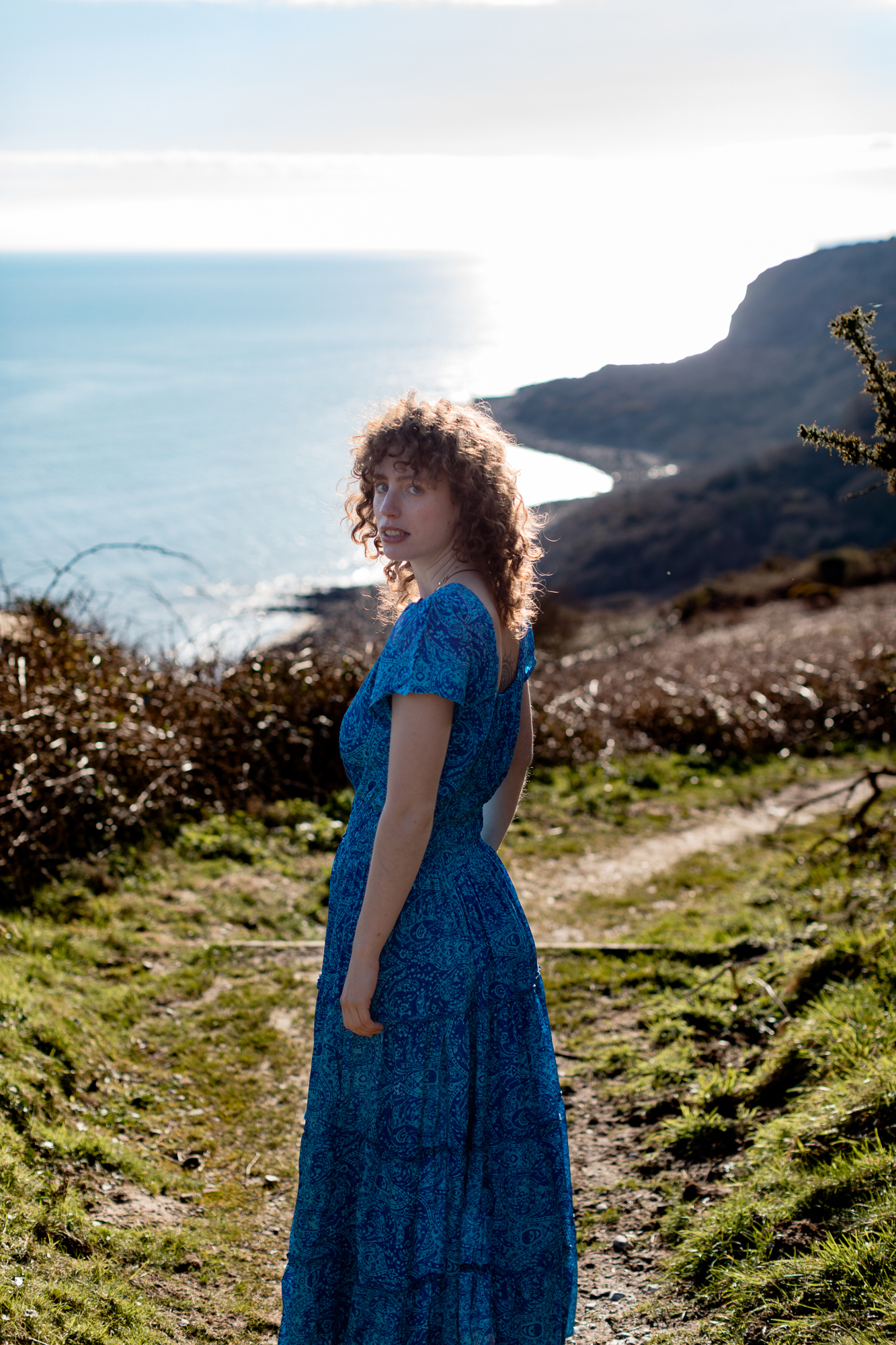 Evie Tiered Dress Cobalt Swirl-48-3