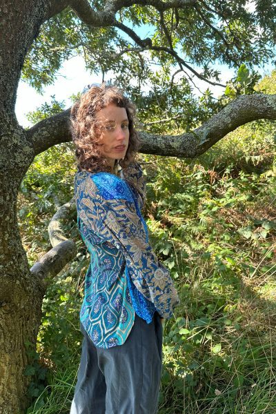 Boho Blouse Bright Sky Blue Mix 3