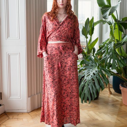 Modal Long Pocket Skirt