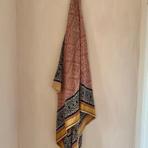 Gold Trim Cotton Scarf