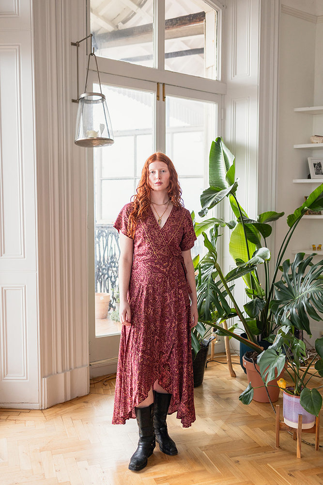 green emerald velvet dress Francesca Dress Palm Green