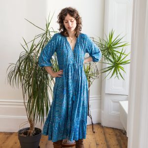 Modal Boho Tiered Midi-Dress