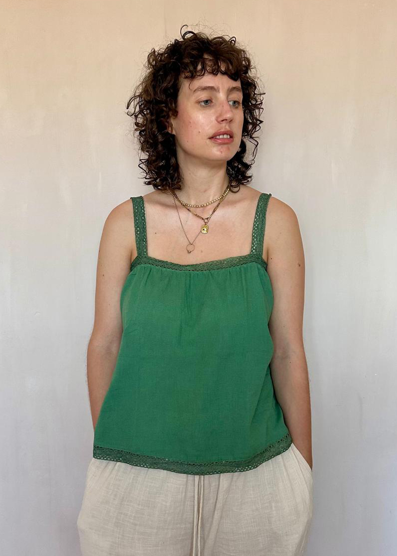 Lacy camisole to in green 2